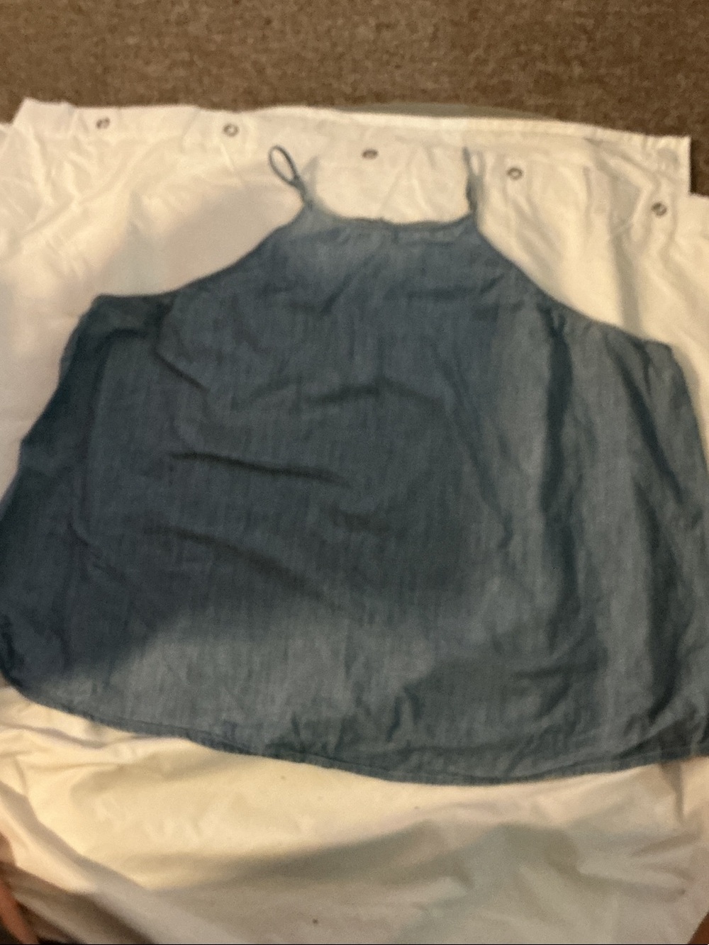 Old Navy Denim-Look Spaghetti Strap Tank Top - Blue